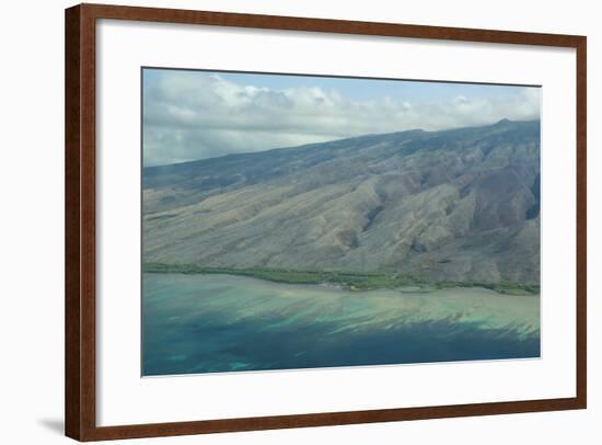 Aerial of the Island of Molokai, Hawaii, United States of America, Pacific-Michael Runkel-Framed Photographic Print