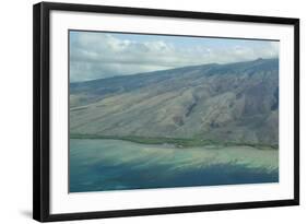 Aerial of the Island of Molokai, Hawaii, United States of America, Pacific-Michael Runkel-Framed Photographic Print