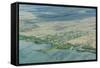 Aerial of the Island of Molokai, Hawaii, United States of America, Pacific-Michael Runkel-Framed Stretched Canvas