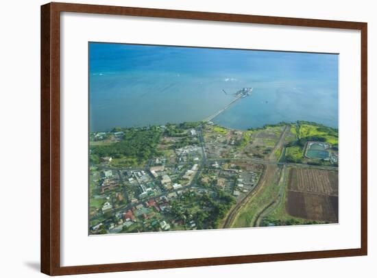 Aerial of the Island of Molokai, Hawaii, United States of America, Pacific-Michael Runkel-Framed Photographic Print