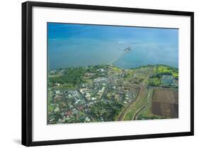 Aerial of the Island of Molokai, Hawaii, United States of America, Pacific-Michael Runkel-Framed Photographic Print