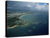 Aerial of the Island of Puerto Rico, West Indies, Central America-James Gritz-Stretched Canvas