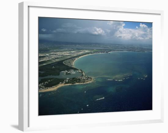 Aerial of the Island of Puerto Rico, West Indies, Central America-James Gritz-Framed Photographic Print