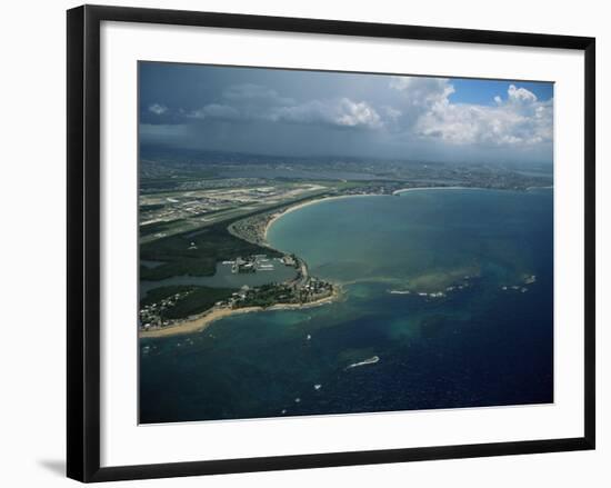 Aerial of the Island of Puerto Rico, West Indies, Central America-James Gritz-Framed Photographic Print
