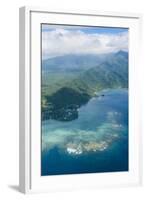 Aerial of the Island of Upolu, Samoa, South Pacific, Pacific-Michael Runkel-Framed Photographic Print