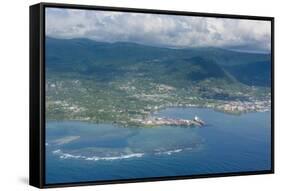 Aerial of the Island of Upolu, Samoa, South Pacific, Pacific-Michael Runkel-Framed Stretched Canvas