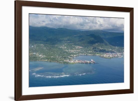 Aerial of the Island of Upolu, Samoa, South Pacific, Pacific-Michael Runkel-Framed Photographic Print