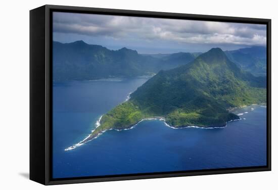 Aerial of the Island of Upolu, Samoa, South Pacific-Michael Runkel-Framed Stretched Canvas