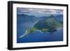 Aerial of the Island of Upolu, Samoa, South Pacific-Michael Runkel-Framed Photographic Print