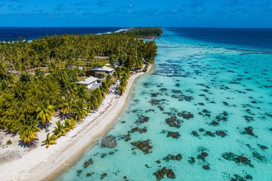 Aerial Of The Lagoon Of Fakarava Tuamotu Archipelago French aerial-of-the-lagoon-of-fakarava-tuamotu-archipelago-french