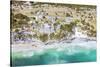 Aerial of the mayan ruins of Tulum, Mexico-Matteo Colombo-Stretched Canvas