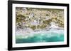 Aerial of the mayan ruins of Tulum, Mexico-Matteo Colombo-Framed Photographic Print