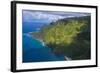 Aerial of the Napali Coast, Kauai, Hawaii, United States of America, Pacific-Michael Runkel-Framed Photographic Print