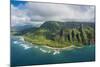 Aerial of the Napali Coast, Kauai, Hawaii, United States of America, Pacific-Michael Runkel-Mounted Photographic Print