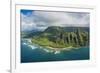 Aerial of the Napali Coast, Kauai, Hawaii, United States of America, Pacific-Michael Runkel-Framed Photographic Print