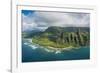 Aerial of the Napali Coast, Kauai, Hawaii, United States of America, Pacific-Michael Runkel-Framed Photographic Print