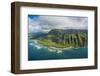 Aerial of the Napali Coast, Kauai, Hawaii, United States of America, Pacific-Michael Runkel-Framed Photographic Print