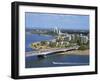 Aerial of the Narrows Bridge in the City of Perth, Western Australia, Australia, Pacific-Scholey Peter-Framed Photographic Print