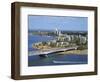 Aerial of the Narrows Bridge in the City of Perth, Western Australia, Australia, Pacific-Scholey Peter-Framed Photographic Print