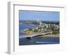 Aerial of the Narrows Bridge in the City of Perth, Western Australia, Australia, Pacific-Scholey Peter-Framed Photographic Print