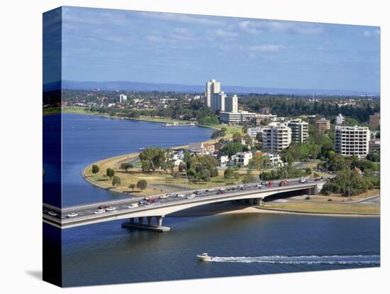 Aerial of the Narrows Bridge in the City of Perth, Western Australia, Australia, Pacific-Scholey Peter-Stretched Canvas
