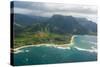 Aerial of the North Shore of the Island of Kauai, Hawaii, United States of America, Pacific-Michael Runkel-Stretched Canvas
