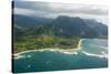 Aerial of the North Shore of the Island of Kauai, Hawaii, United States of America, Pacific-Michael Runkel-Stretched Canvas