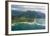 Aerial of the North Shore of the Island of Kauai, Hawaii, United States of America, Pacific-Michael Runkel-Framed Photographic Print