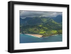 Aerial of the North Shore of the Island of Kauai, Hawaii, United States of America, Pacific-Michael Runkel-Framed Photographic Print