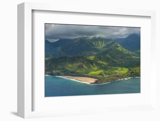 Aerial of the North Shore of the Island of Kauai, Hawaii, United States of America, Pacific-Michael Runkel-Framed Photographic Print