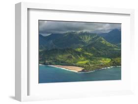 Aerial of the North Shore of the Island of Kauai, Hawaii, United States of America, Pacific-Michael Runkel-Framed Photographic Print