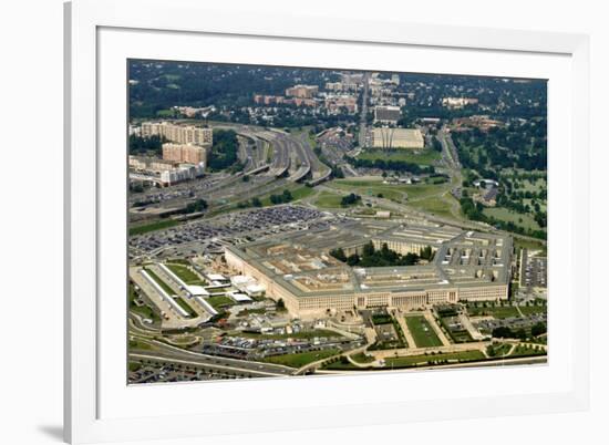 Aerial of the Pentagon, the Department of Defense Headquarters in Arlington, Virginia, near Washing-1photo-Framed Photographic Print