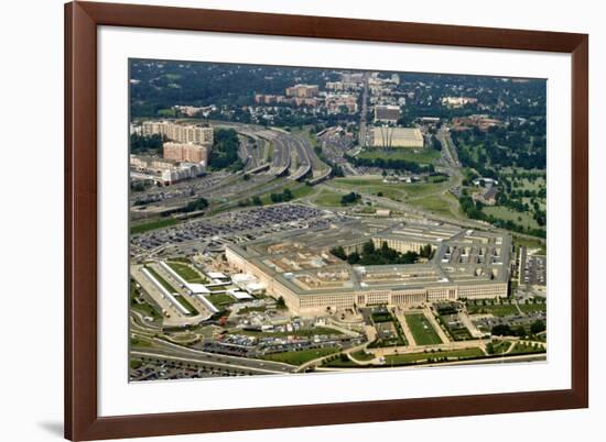 Aerial of the Pentagon, the Department of Defense Headquarters in Arlington, Virginia, near Washing-1photo-Framed Photographic Print