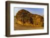 Aerial of the rock tombs, Madain Saleh (Hegra) (Al Hijr), UNESCO World Heritage Site, Al Ula-Michael Runkel-Framed Photographic Print