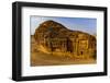 Aerial of the rock tombs, Madain Saleh (Hegra) (Al Hijr), UNESCO World Heritage Site, Al Ula-Michael Runkel-Framed Photographic Print