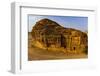 Aerial of the rock tombs, Madain Saleh (Hegra) (Al Hijr), UNESCO World Heritage Site, Al Ula-Michael Runkel-Framed Photographic Print