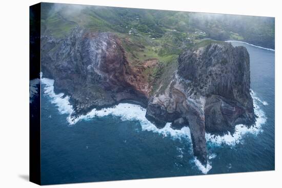 Aerial of the Rocky Cliffs of Western Maui, Hawaii, United States of America, Pacific-Michael Runkel-Stretched Canvas