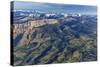 Aerial of the Rocky Mountain Front in Montana, USA-Chuck Haney-Stretched Canvas