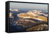 Aerial of the Rocky Mountains in the Bob Marshall Wilderness of Montana, USA-Chuck Haney-Framed Stretched Canvas