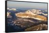 Aerial of the Rocky Mountains in the Bob Marshall Wilderness of Montana, USA-Chuck Haney-Framed Stretched Canvas