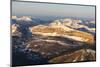 Aerial of the Rocky Mountains in the Bob Marshall Wilderness of Montana, USA-Chuck Haney-Mounted Photographic Print