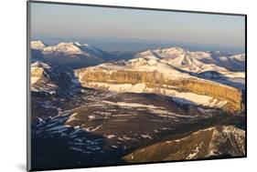 Aerial of the Rocky Mountains in the Bob Marshall Wilderness of Montana, USA-Chuck Haney-Mounted Photographic Print