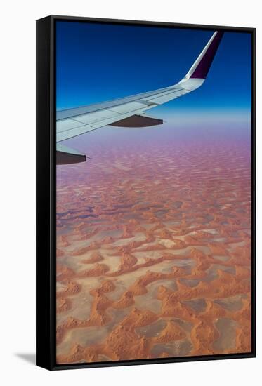 Aerial of the Rub al Khali, the Empty Quarter, Kingdom of Saudi Arabia, Middle East-Michael Runkel-Framed Stretched Canvas