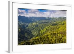 Aerial of the Rugged Interior of the Island of Kauai, Hawaii, United States of America, Pacific-Michael Runkel-Framed Photographic Print