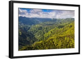 Aerial of the Rugged Interior of the Island of Kauai, Hawaii, United States of America, Pacific-Michael Runkel-Framed Photographic Print