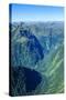 Aerial of the Rugged Mountains in Fiordland National Park-Michael-Stretched Canvas