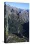 Aerial of the Rugged Mountains in Fiordland National Park-Michael-Stretched Canvas