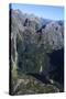 Aerial of the Rugged Mountains in Fiordland National Park-Michael-Stretched Canvas