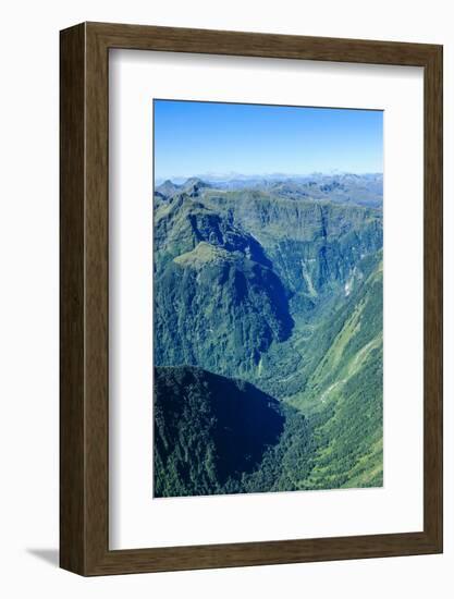 Aerial of the Rugged Mountains in Fiordland National Park-Michael-Framed Photographic Print