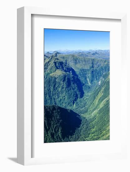 Aerial of the Rugged Mountains in Fiordland National Park-Michael-Framed Photographic Print